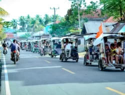 Pengemudi Becak Motor Malunda Konvoi Tarhib Ramadhan 1444 H