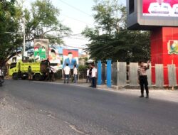 Polres Majene Berikan Dukungan Keamanan Pada Penertiban Alat Peraga Kampanye