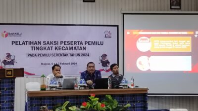 Bawaslu Majene Gelar Pelatihan Saksi Peserta Pemilu Tingkat Kecamatan