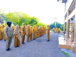 Pemerintah Kabupaten Majene Gelar Apel Pagi di Pelataran Kantor Bupati