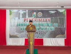 Bupati Majene Sambut Jamaah Haji Kloter 19 Tahun 2026, Suasana Haru dan Syukur Warnai Pendopo Rujab