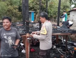 Rumah Panggung Kepala Dusun di Desa Onang Utara Ludes Terbakar, Kerugian Ditaksir Rp75 Juta